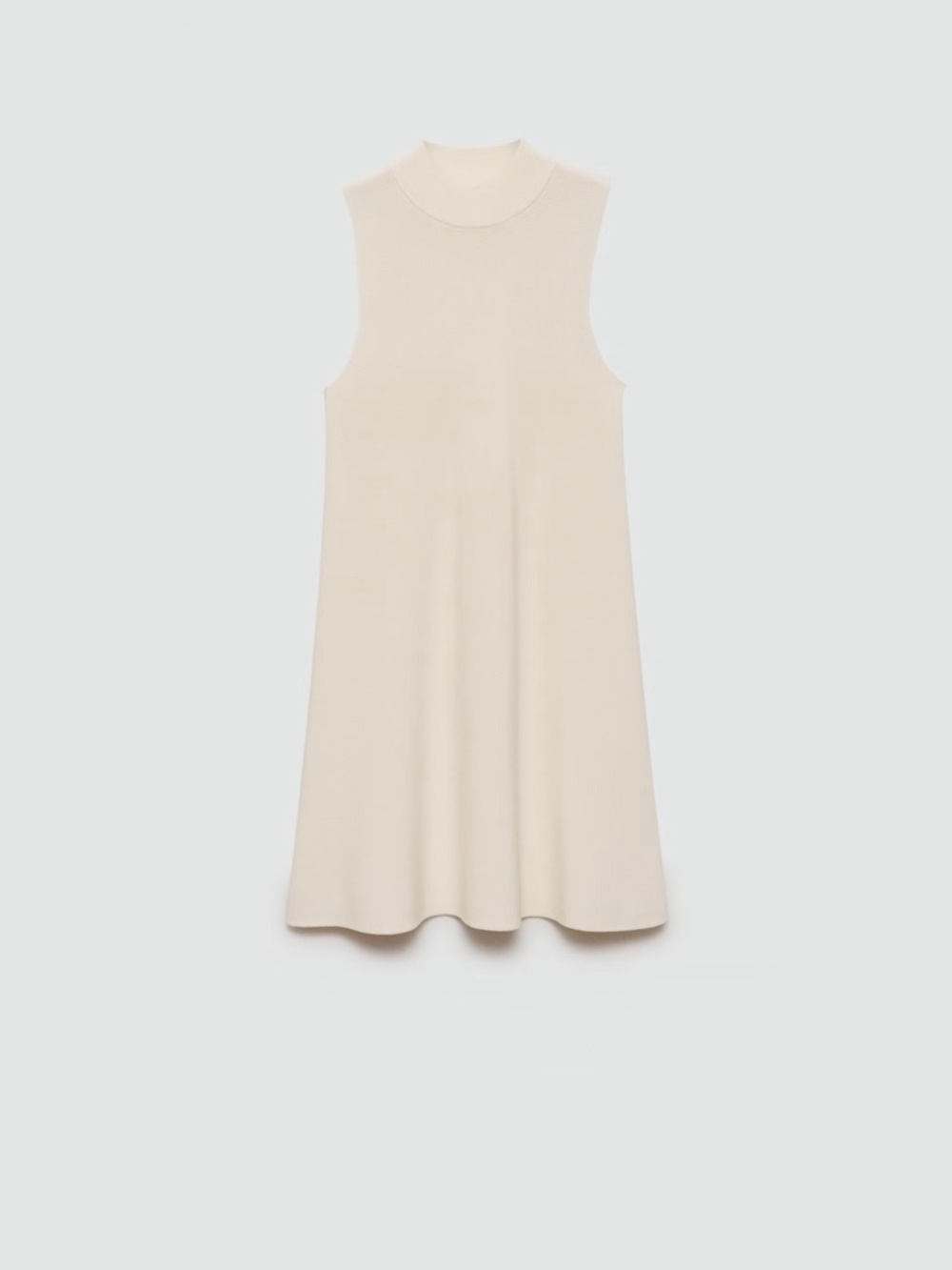 Mango Sleeveless Mock-Neck Knitted Mini Dress